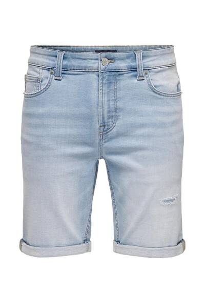 Shorts elásticos azul claro ONLY&SONS
