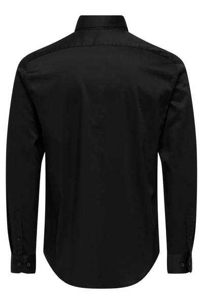 Camisa de cuello Jim negra ONLY&SONS Camisa de cuello Jim negra ONLY&SONS