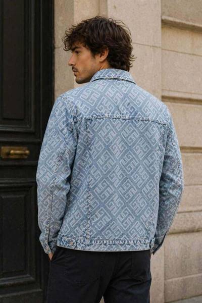Chaqueta vaquera azul estampada JERONE