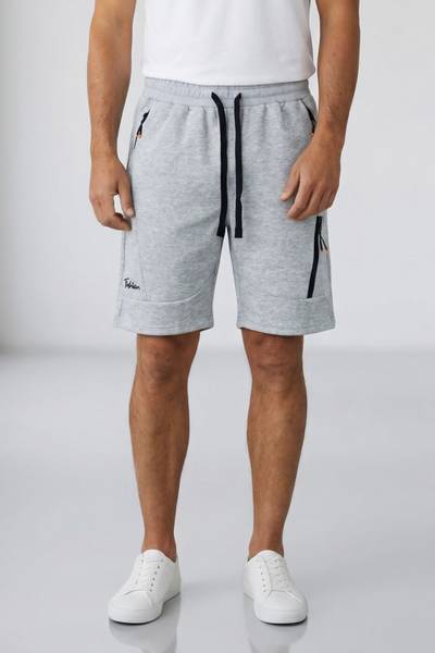 Shorts grises ligeros con bolsillos con cremallera JERONE Shorts grises ligeros con bolsillos con cremallera JERONE