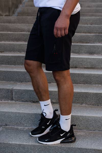 Pantalones cortos ligeros azules con bolsillos con cremallera JERONE