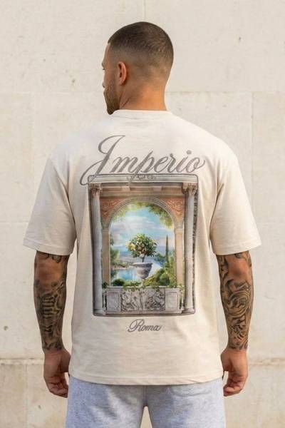 Imperio camiseta estampada beige JERONE