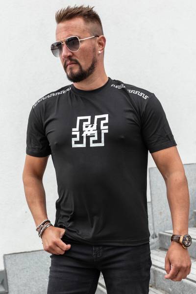 ZZ camiseta negra estampada con foil plateado JERONE ZZ camiseta negra estampada con foil plateado JERONE