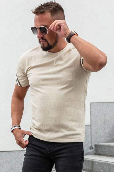 Dax Printed Beige T-Shirt JERONE Dax Printed Beige T-Shirt JERONE