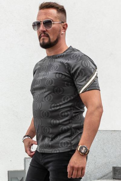 Dax Printed Gray T-Shirt JERONE