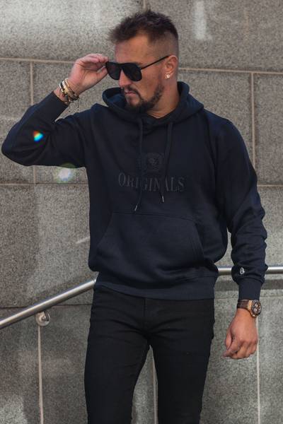Fredriksberg sudadera con capucha azul JACK&JONES