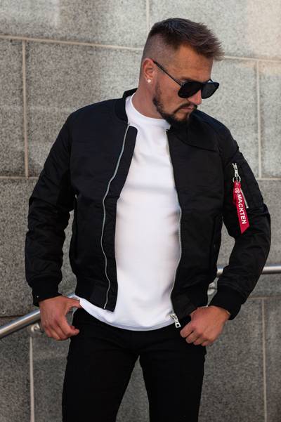 Chaqueta bomber negra Mackten JERONE
