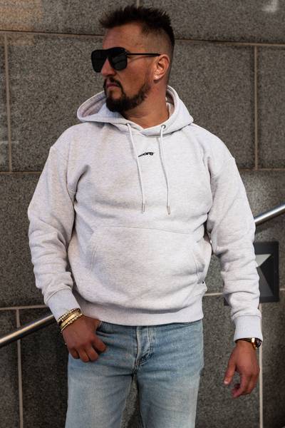 Sudadera con capucha gris con estampado en la espalda Club JACK&JONES