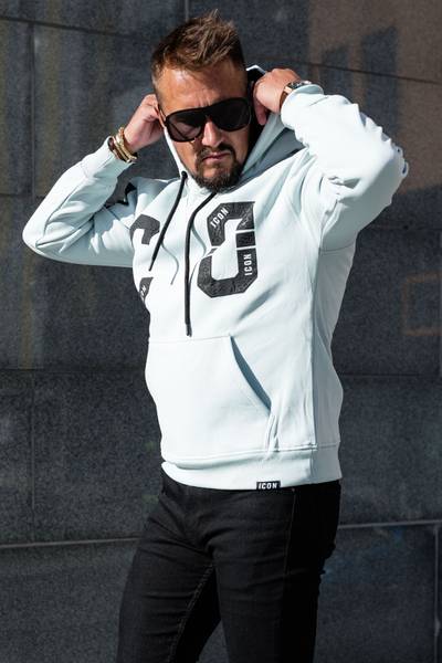 Icon sudadera con estampado azul para hombre JERONE
