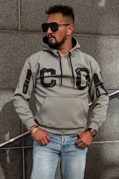 Icon sudadera estampada taupe para hombre JERONE